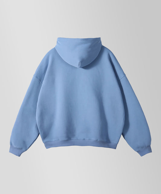OFFDADA STREETWEAR BASIC HEAVY HOODIE IN BABY BLUE