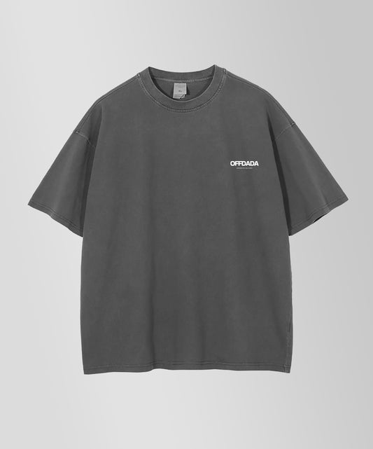 OFFDADA OVERSIZED HUBB TEE 280GSM HEAVY DARK GREY