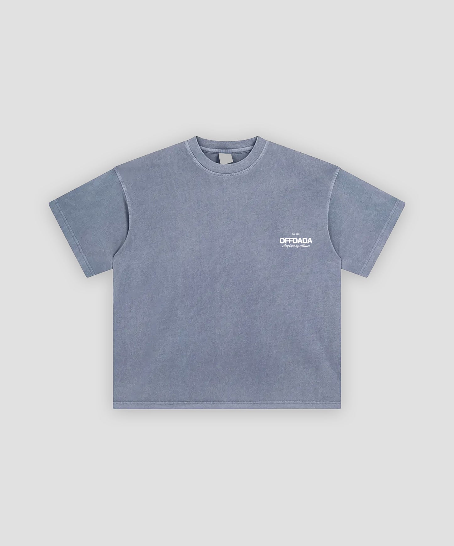 SLOW LIFE LEO TEE IN GRAY BLUE