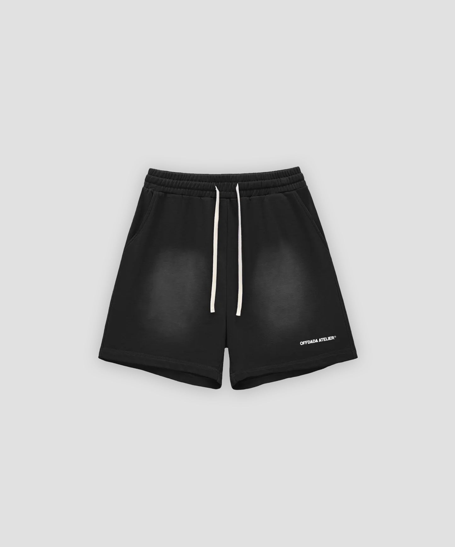 Sun Fade Raw Edge Cotton Shorts