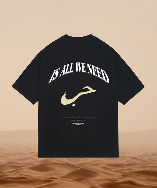 OFFDADA OVERSIZED HUBB TEE 280GSM HEAVY BLACK