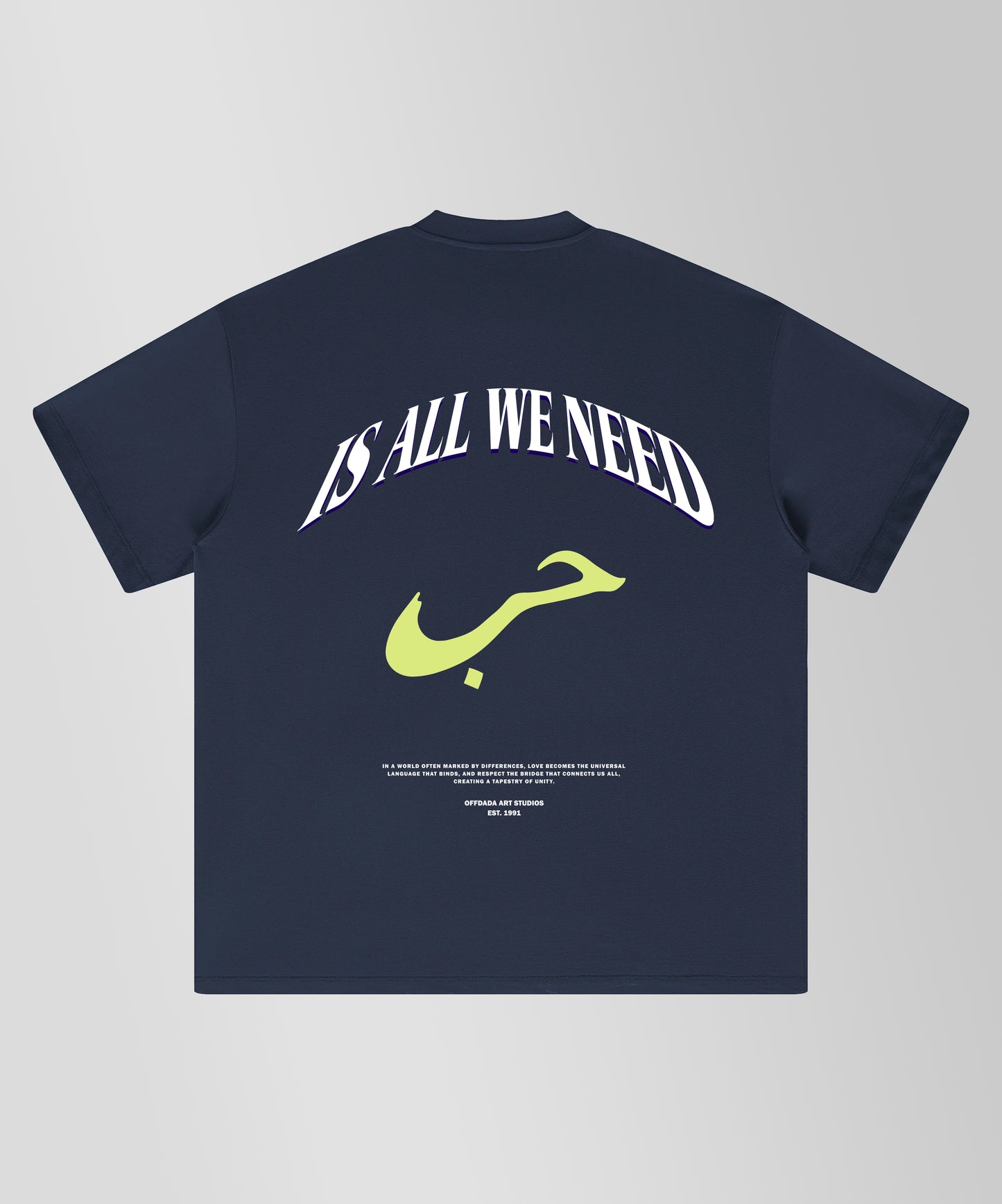 OFFDADA OVERSIZED HUBB TEE 280GSM HEAVY NAVY BLUE