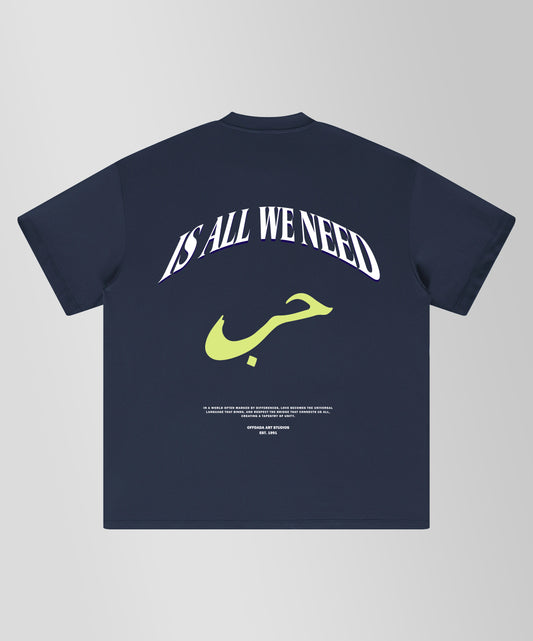 OFFDADA OVERSIZED HUBB TEE 280GSM HEAVY NAVY BLUE