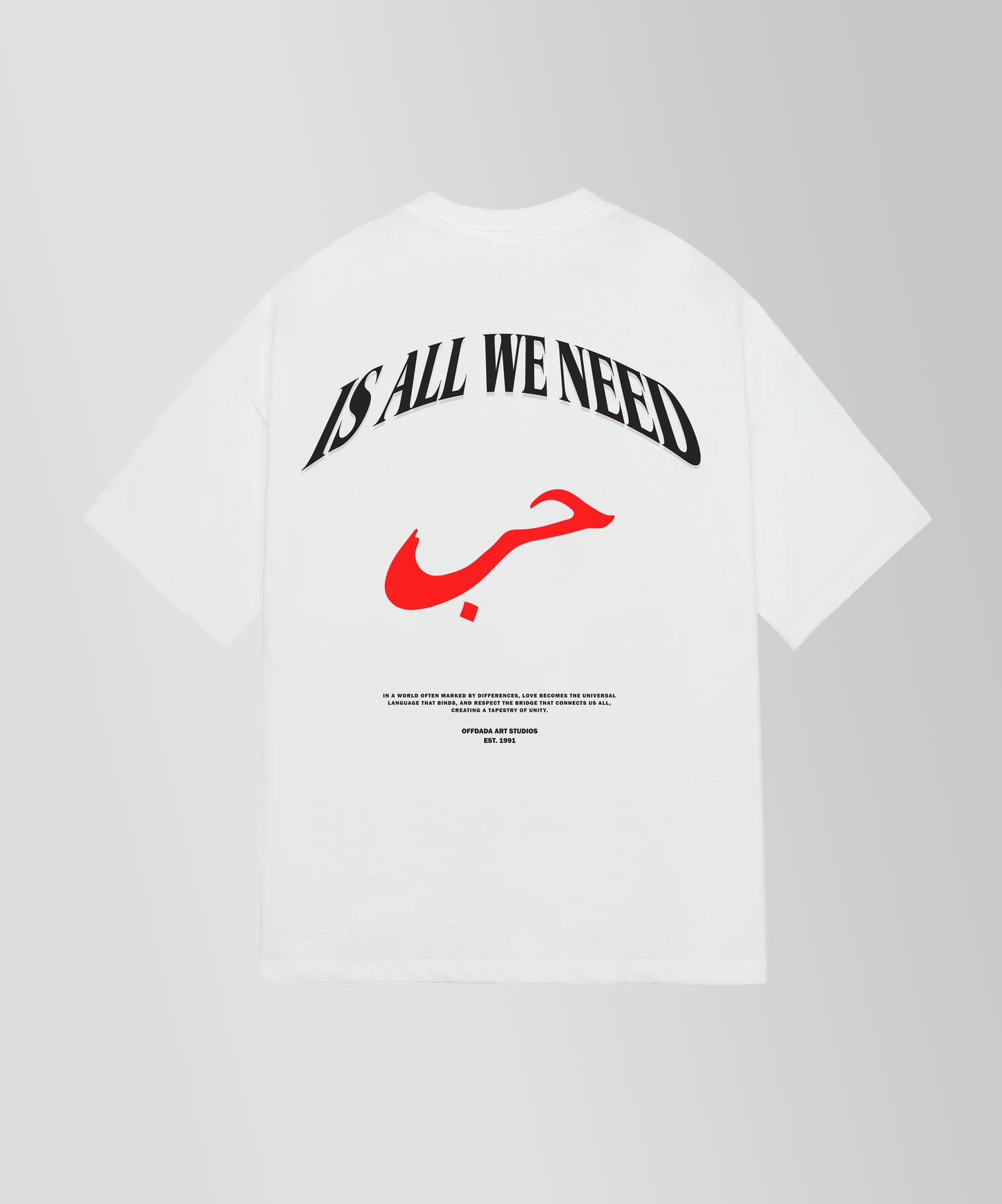 OFFDADA OVERSIZED HUBB TEE WHITE 280GSM HEAVY