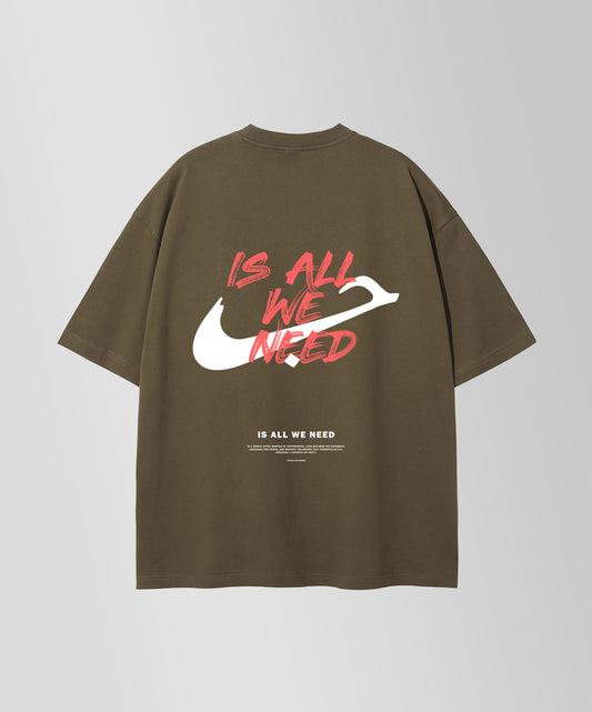 OFFDADA Hub'Love IS ALL WE NEED  - Heavyweight Oversized T-Shirt