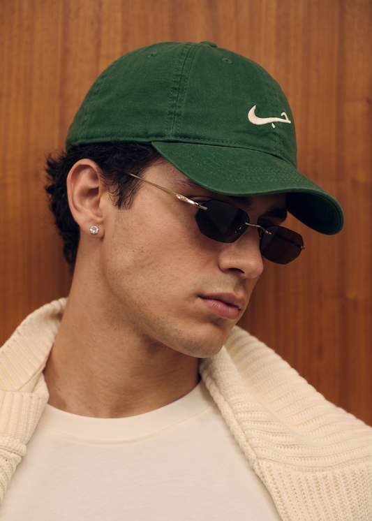 LIMITED EDITION HUBBxLOVE CAP IN JUNGLE GREEN