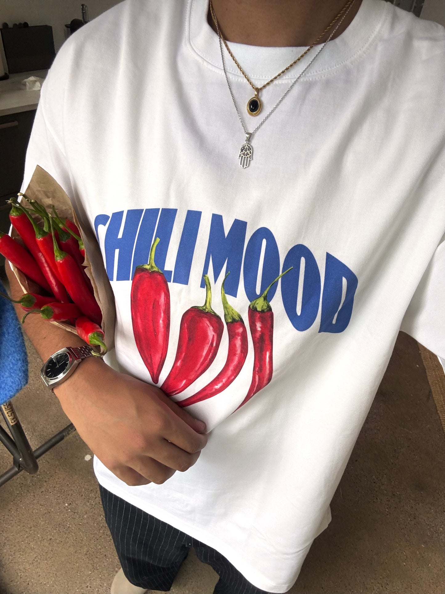 CHILI MOOD TEE WHITE