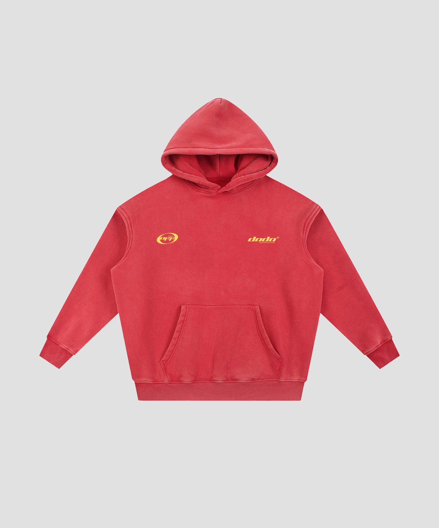 MAS AMOR FOR FAVOR x HUB' HOODIE in washed red