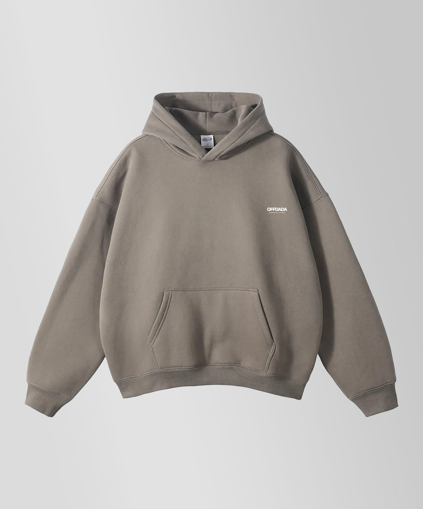 AIN'T HERE FOR DRAMA - LOOSE OVERSIZED HOODIE IN GRAY COFFEE - OFFDADA BRAND