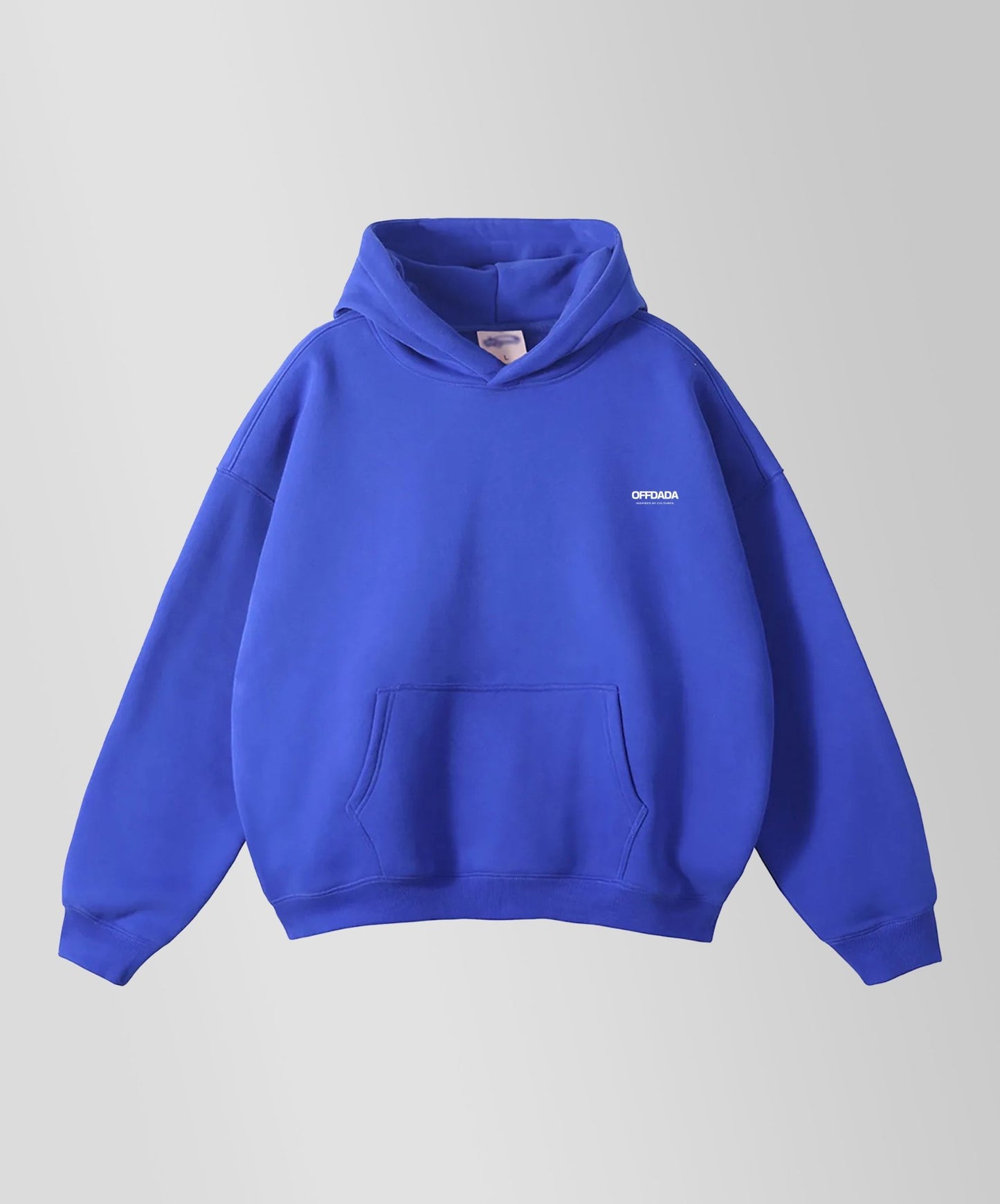 AIN'T HERE FOR DRAMA - LOOSE OVERSIZED HOODIE IN KLEIN BLUE - OFFDADA BRAND