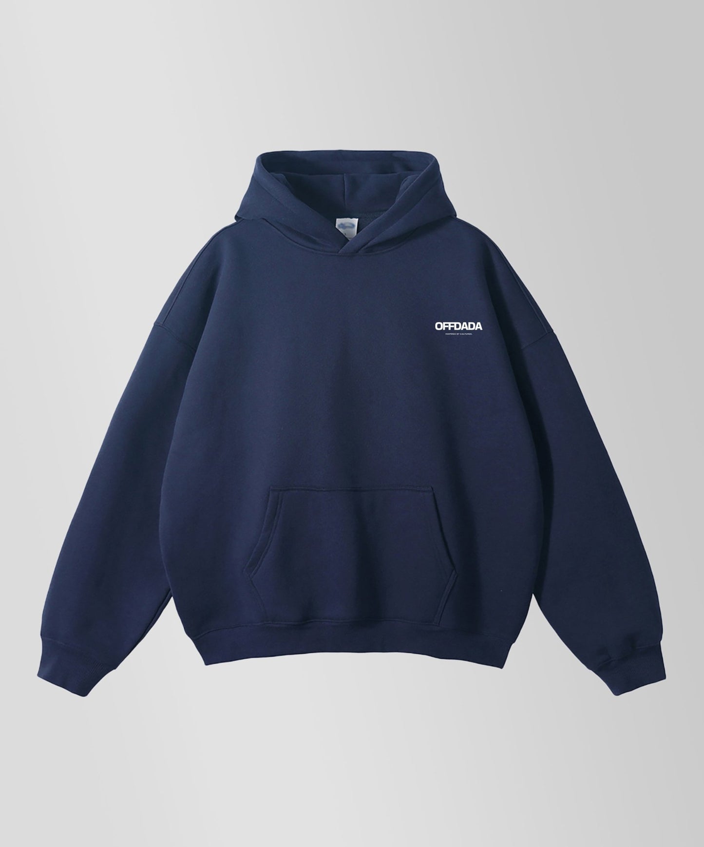 AIN'T HERE FOR DRAMA - LOOSE OVERSIZED HOODIE IN NAVY BLUE - OFFDADA BRAND