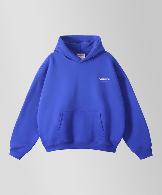 BARISTA CLUB FLEECE OVERSIZED HOODIE IN KLEIN BLUE - OFFDADA BRAND