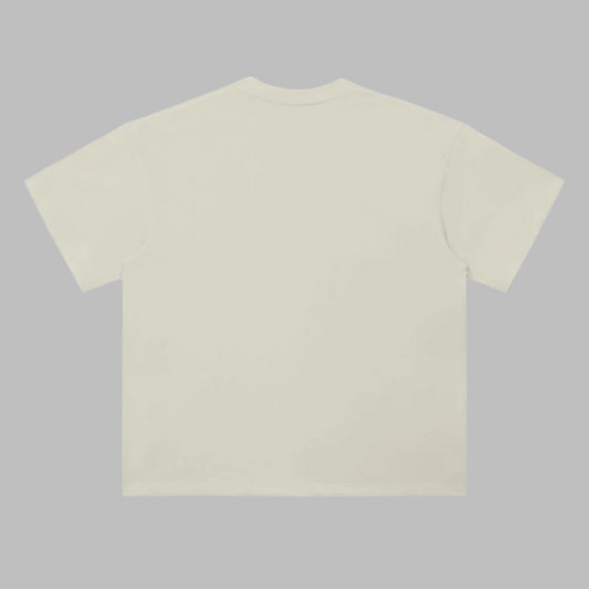 HUBB LOVE ARABIC LEO TEE IN MILK APRICOT
