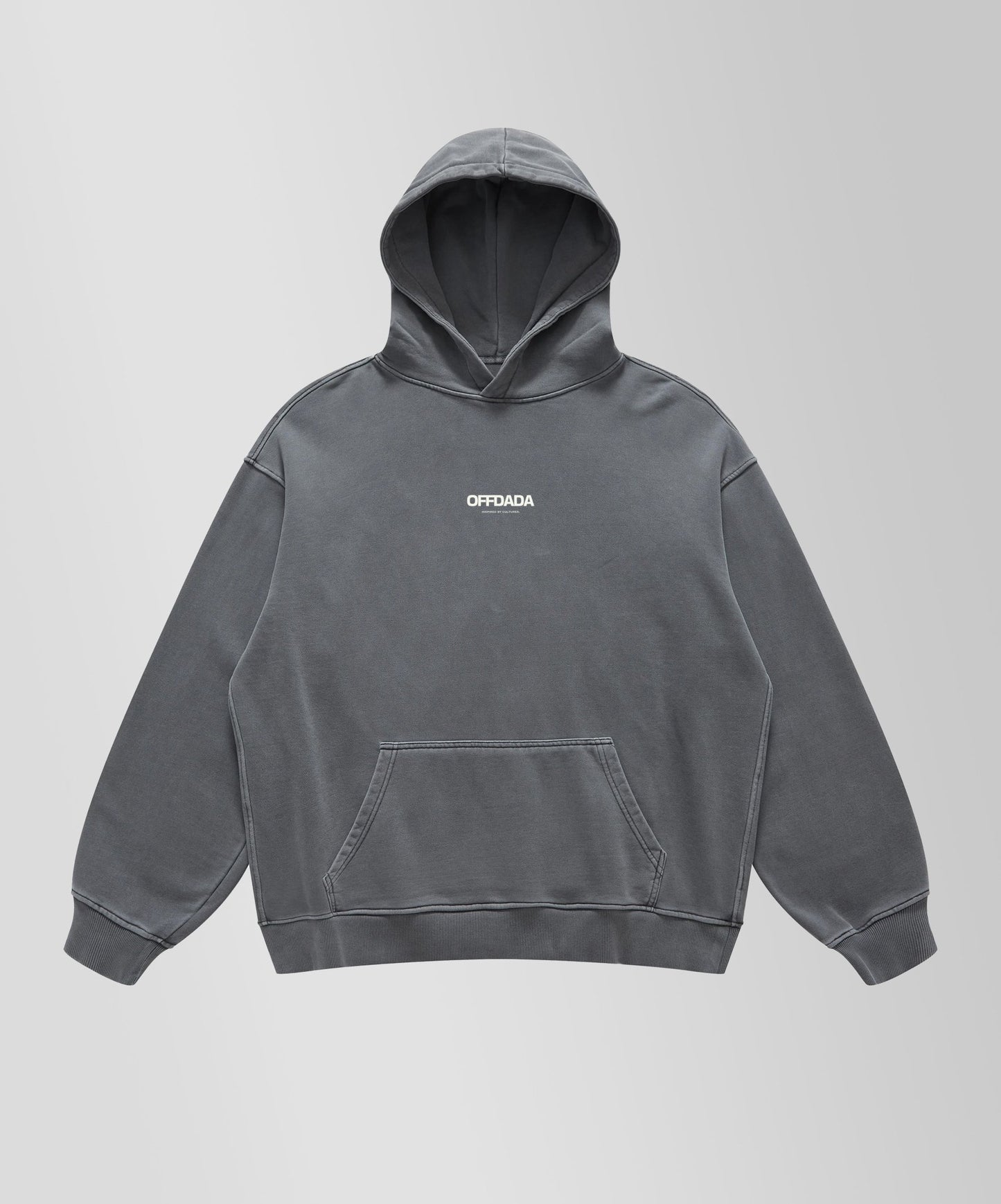 CREATIVE REBELS CLUB - Oversize 440gsm unisex Hoodie in Carbon Grey - OFFDADA BRAND