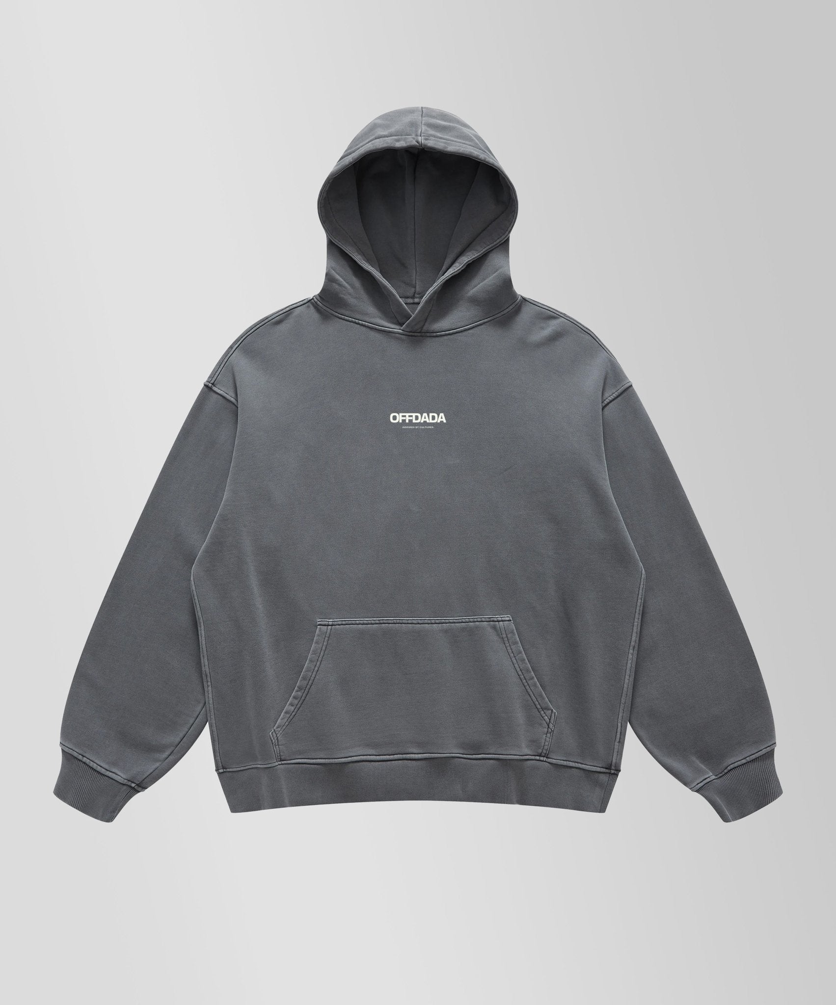 CREATIVE REBELS CLUB - Oversize 440gsm unisex Hoodie in Carbon Grey - OFFDADA BRAND