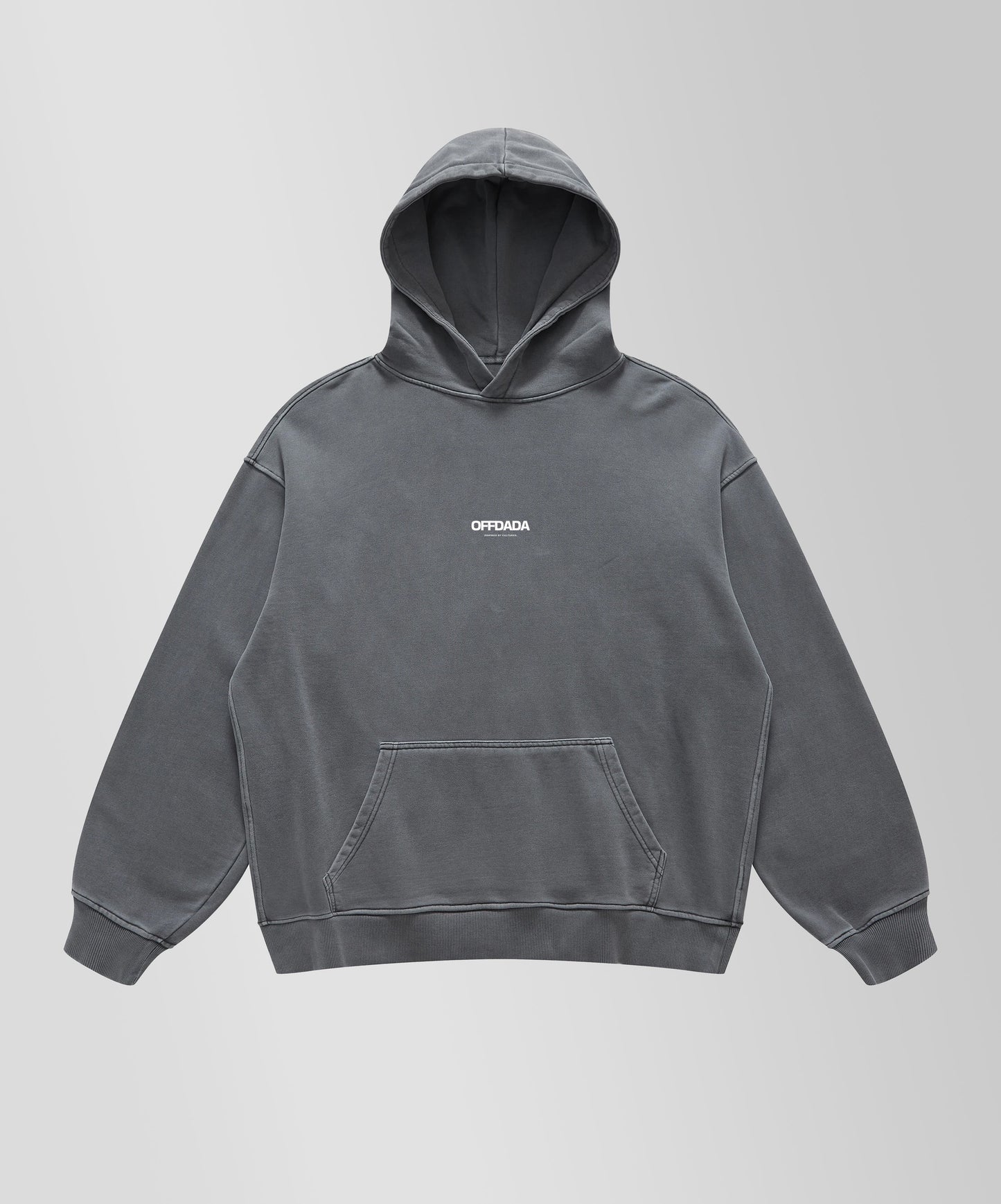 SIESTA SOCIAL CLUB HOODIE - Oversize Heavyweight Hoodie in Carbon Grey