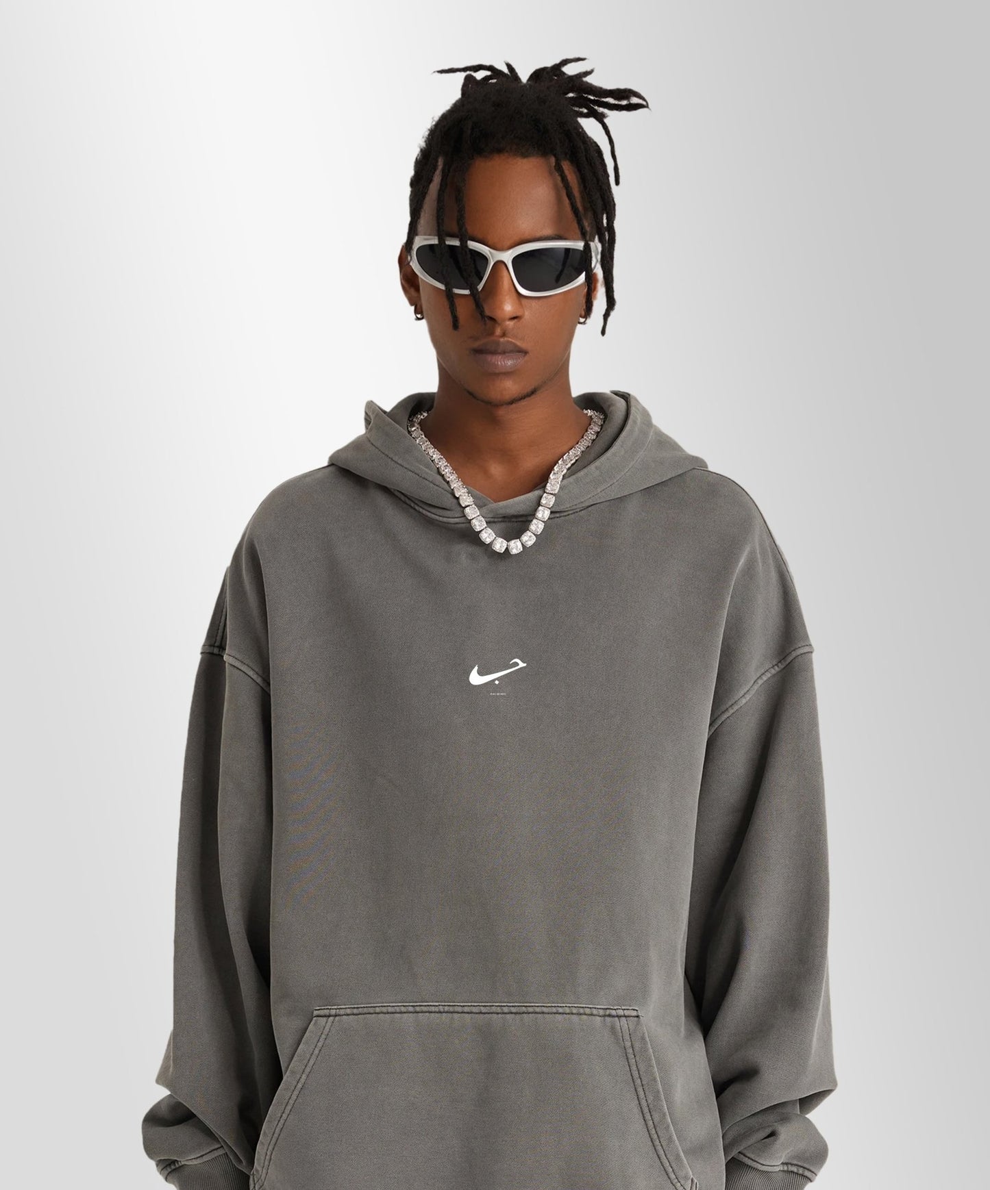 HUBBxLOVE - Oversize 440gsm unisex Hoodie in Carbon gray - OFFDADA BRAND