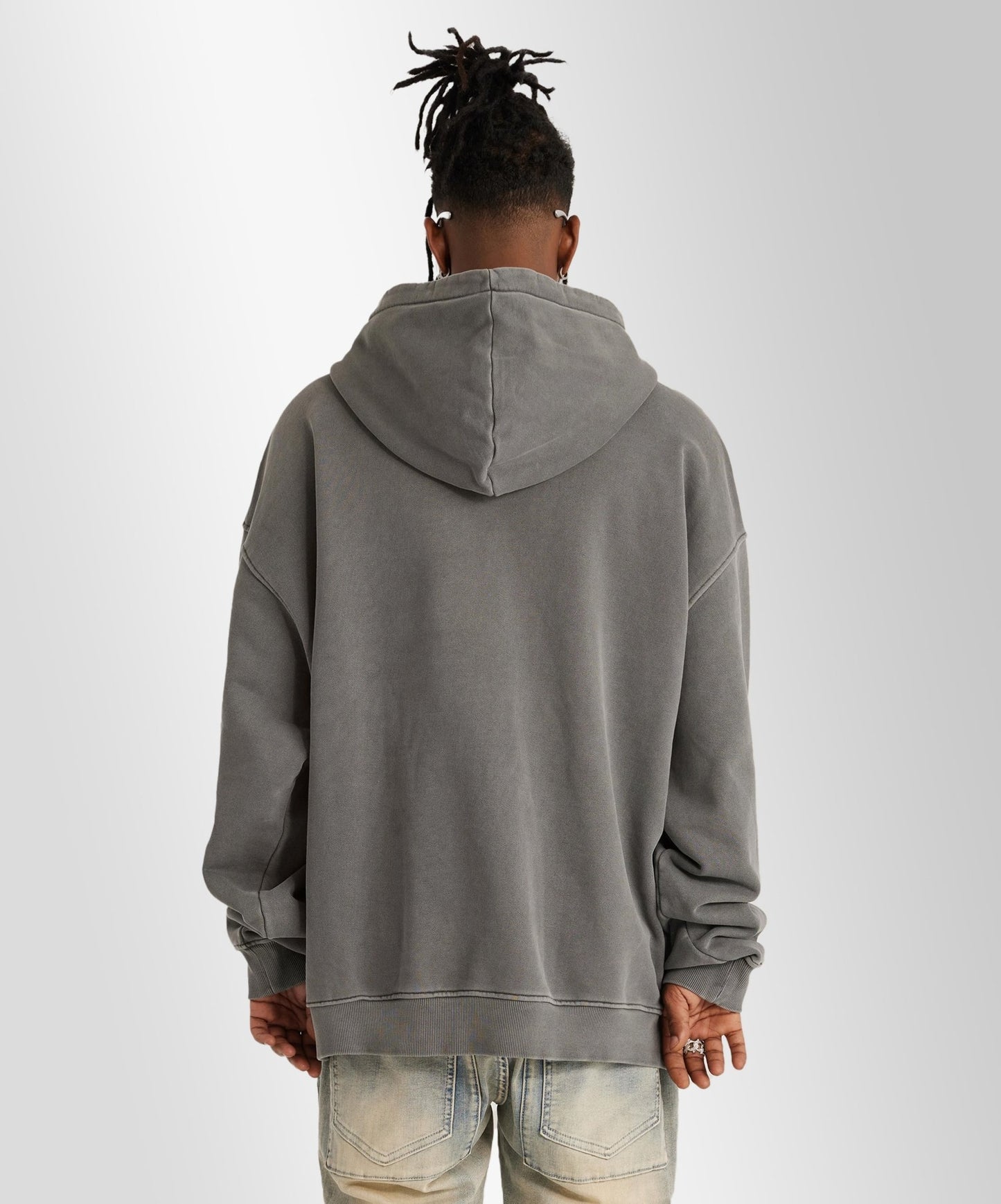 HUBBxLOVE - Oversize 440gsm unisex Hoodie in Carbon gray - OFFDADA BRAND