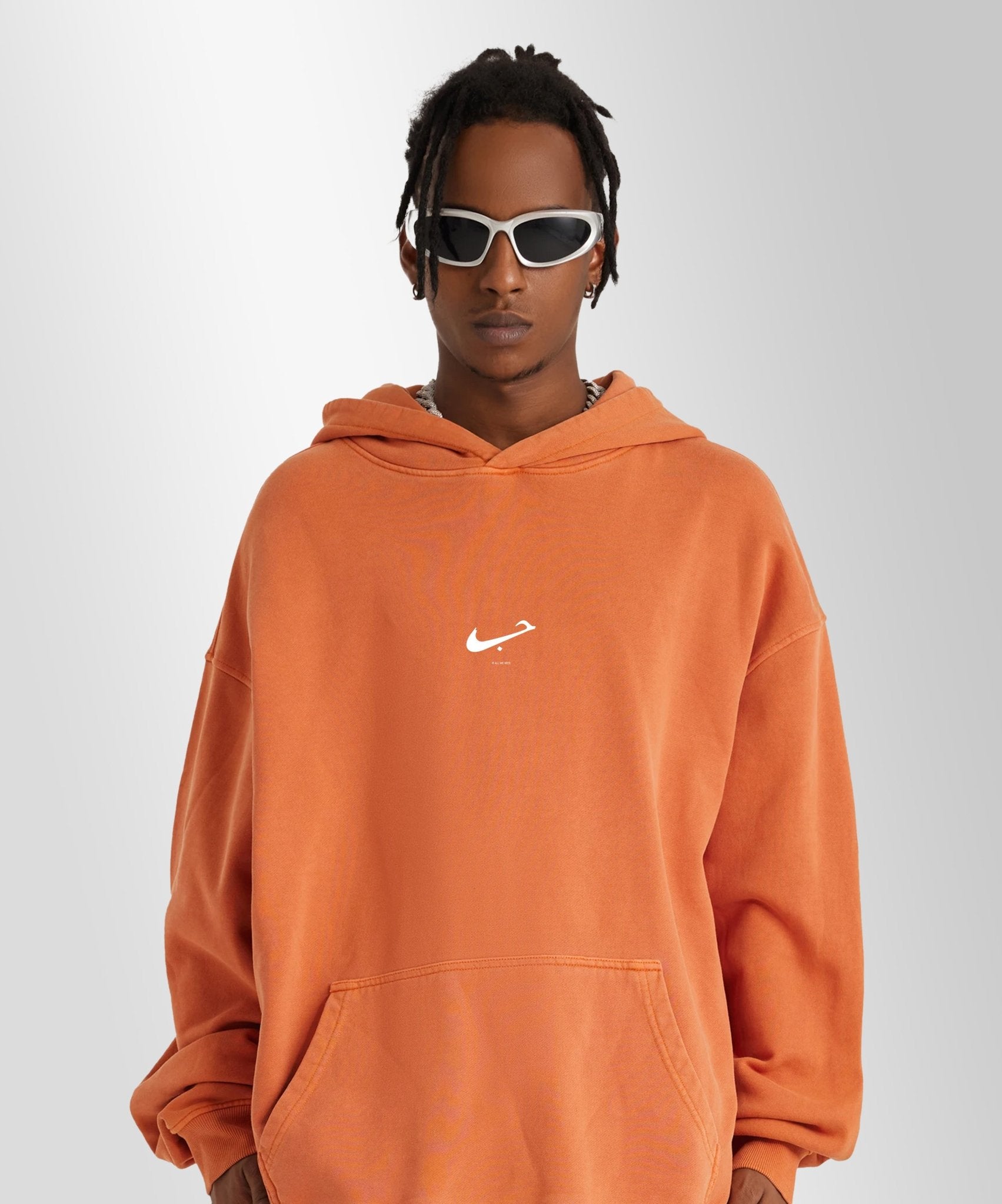 HUBBxLOVE - Oversize 440gsm unisex Hoodie in Copper Red - OFFDADA BRAND