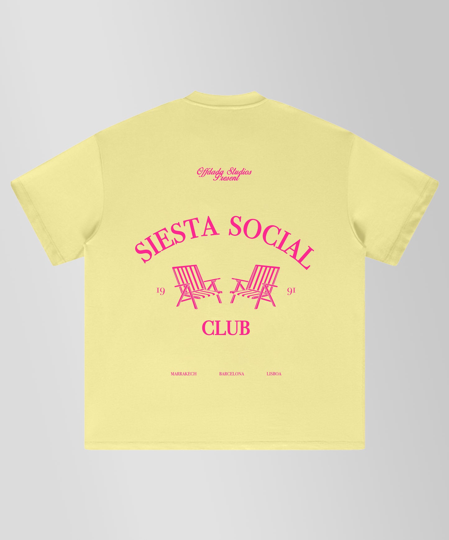 SIESTA SOCIAL CLUB TEE BUTTER YELLOW