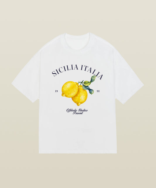 SICILIA ITALIA TEE WHITE