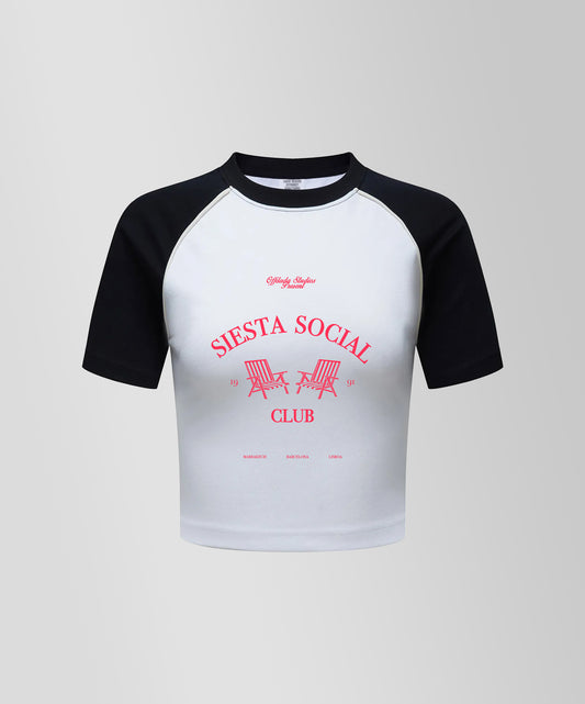 Siesta social club Women's Vintage Cropped Tee