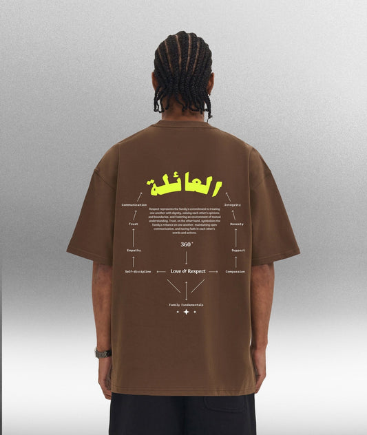 AL'AELA - Oversize 280gsm unisex T-Shirt in Dark Brown - Offdada Store