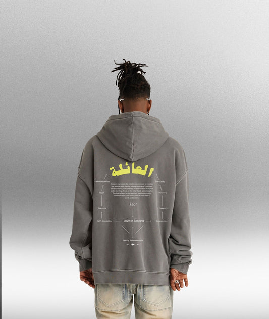AL'AELA - Oversize 440gsm unisex Hoodie in Carbon Grey - Offdada Store