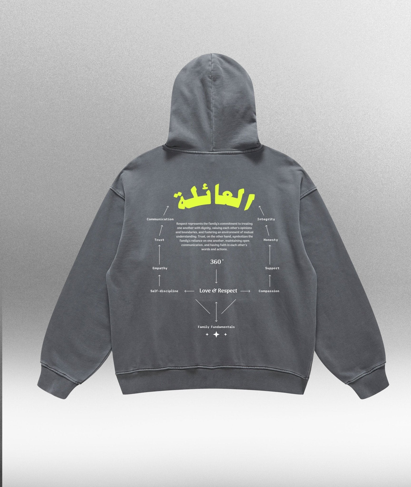 AL'AELA - Oversize 440gsm unisex Hoodie in Carbon Grey - Offdada Store