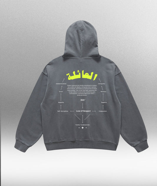 AL'AELA - Oversize 440gsm unisex Hoodie in Carbon Grey - Offdada Store