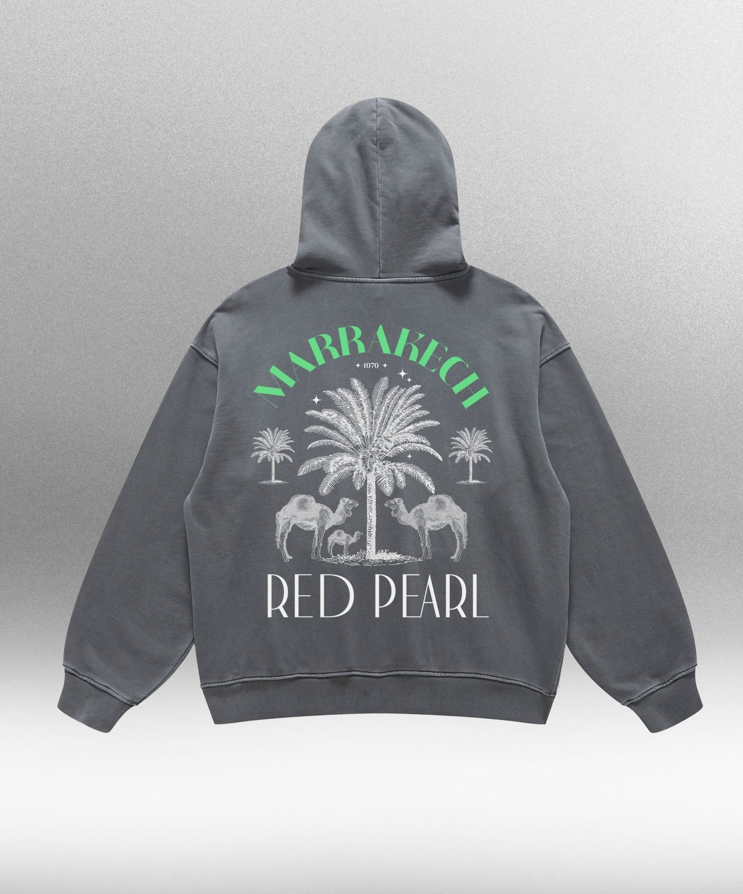 Marrakech Red Peark - Oversize 440gsm unisex Hoodie - Offdada Store