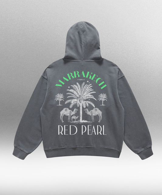 Marrakech Red Peark - Oversize 440gsm unisex Hoodie - Offdada Store
