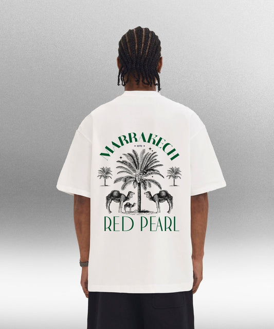 Marrakech Red Pearl - Oversize 280gsm unisex T-Shirt - Offdada Store