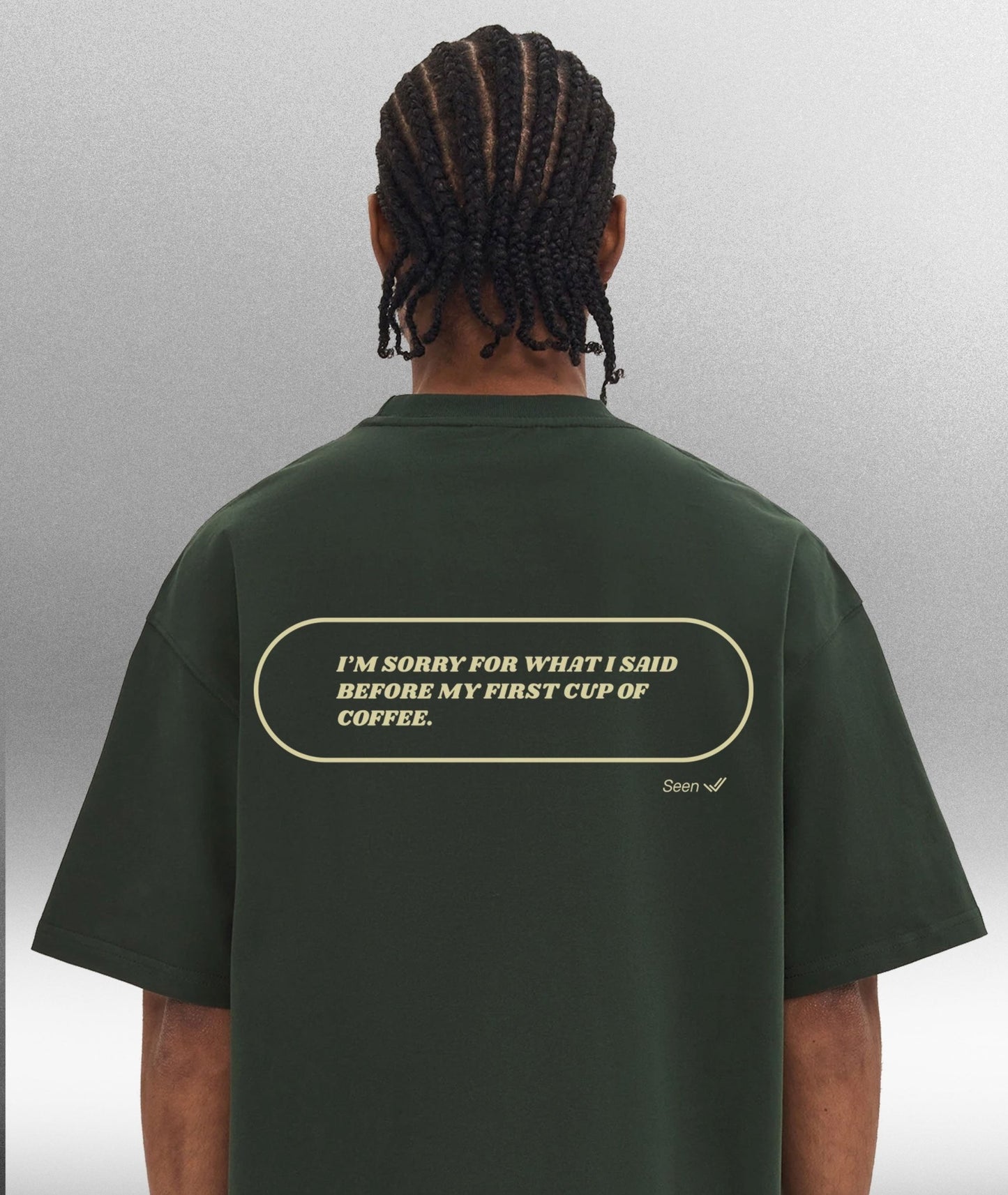 SORRY FOR WHAT I SAID - Oversize 280gsm unisex T-shirt in Jungle green - Offdada Store
