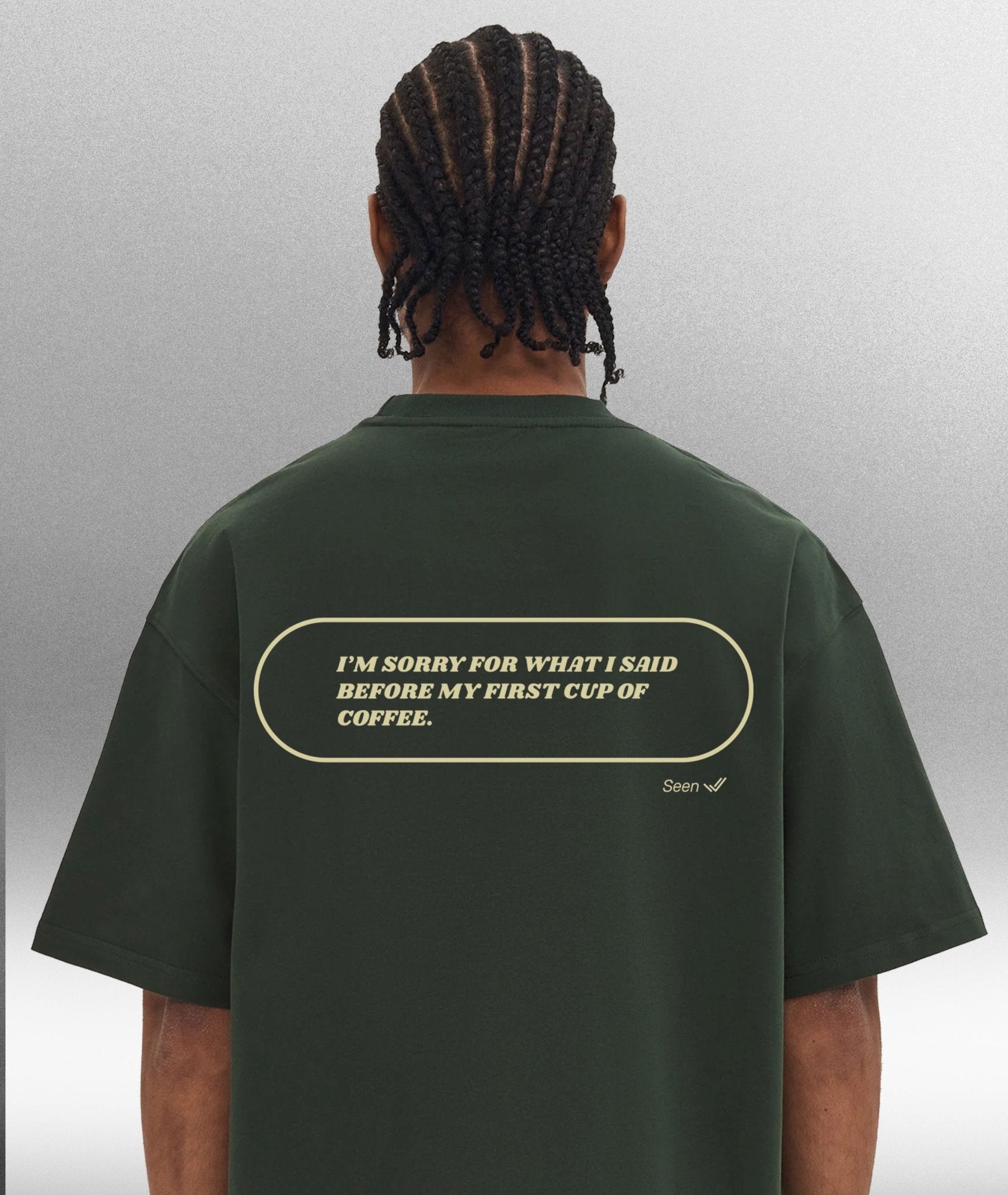 SORRY FOR WHAT I SAID - Oversize 280gsm unisex T-shirt in Jungle green - Offdada Store