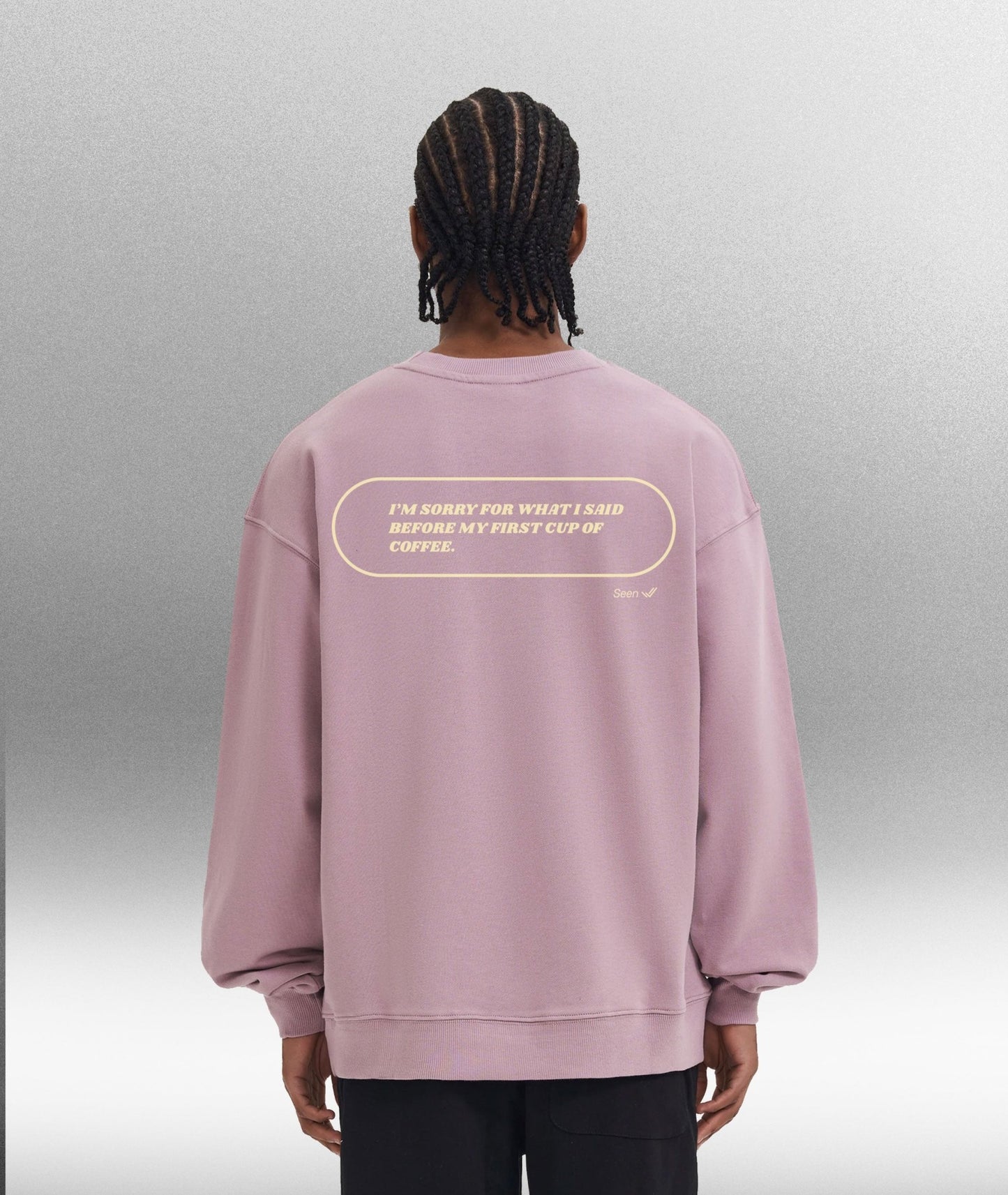 SORRY FOR WHAT I SAID - Oversize 370gsm unisex sweatshirt in Lilac - Offdada Store