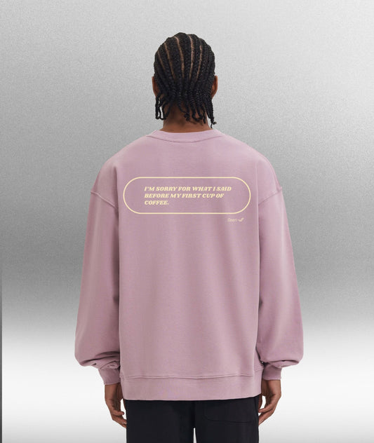 SORRY FOR WHAT I SAID - Oversize 370gsm unisex sweatshirt in Lilac - Offdada Store
