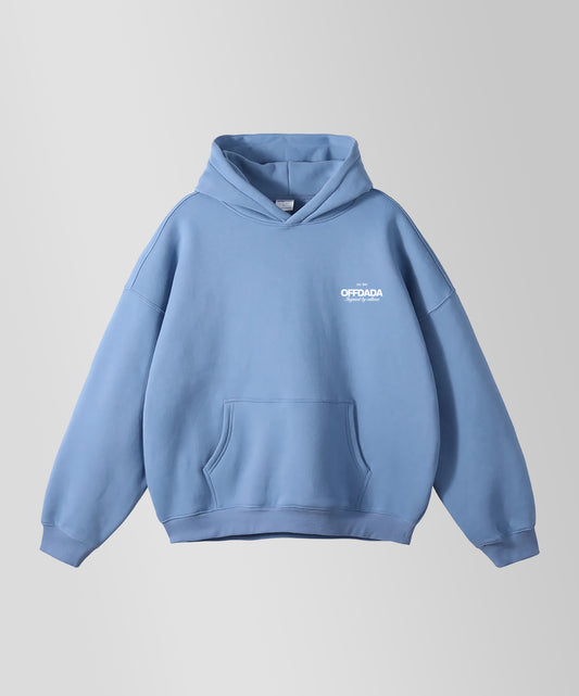 OFFDADA STREETWEAR BASIC HEAVY HOODIE IN BABY BLUE