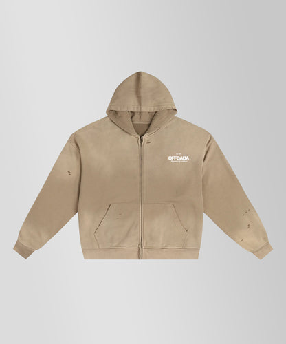 Apocalyptic Aesthetic Heavy Hooodie 450GSM IN SAND APRICOT