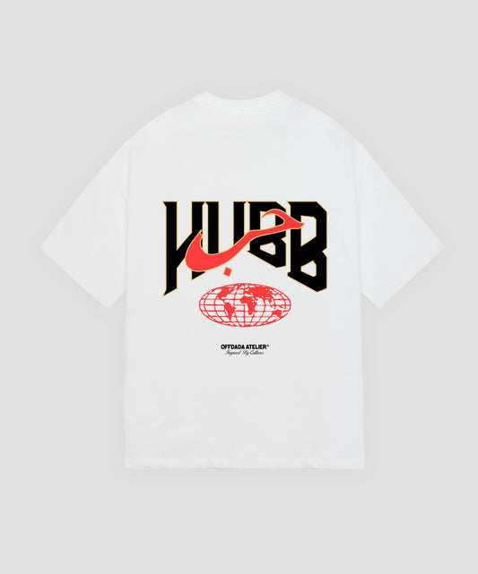 HUBB WRLD TEE WHITE