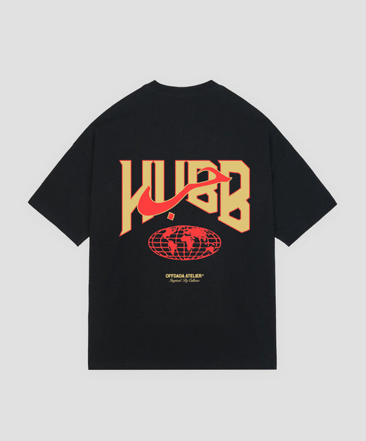 HUBB WRLD TEE BLACK
