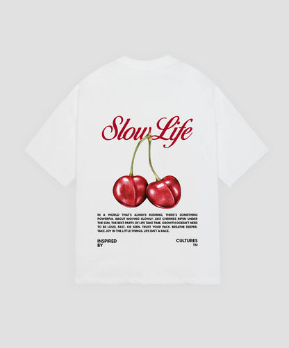 SLOW LIFE TEE WHITE