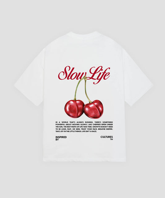 SLOW LIFE TEE WHITE