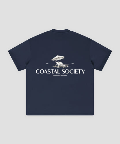COASTAL SOCIETY TEE IN NAVY BLUE