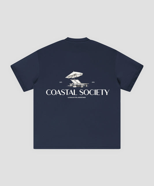 COASTAL SOCIETY TEE IN NAVY BLUE