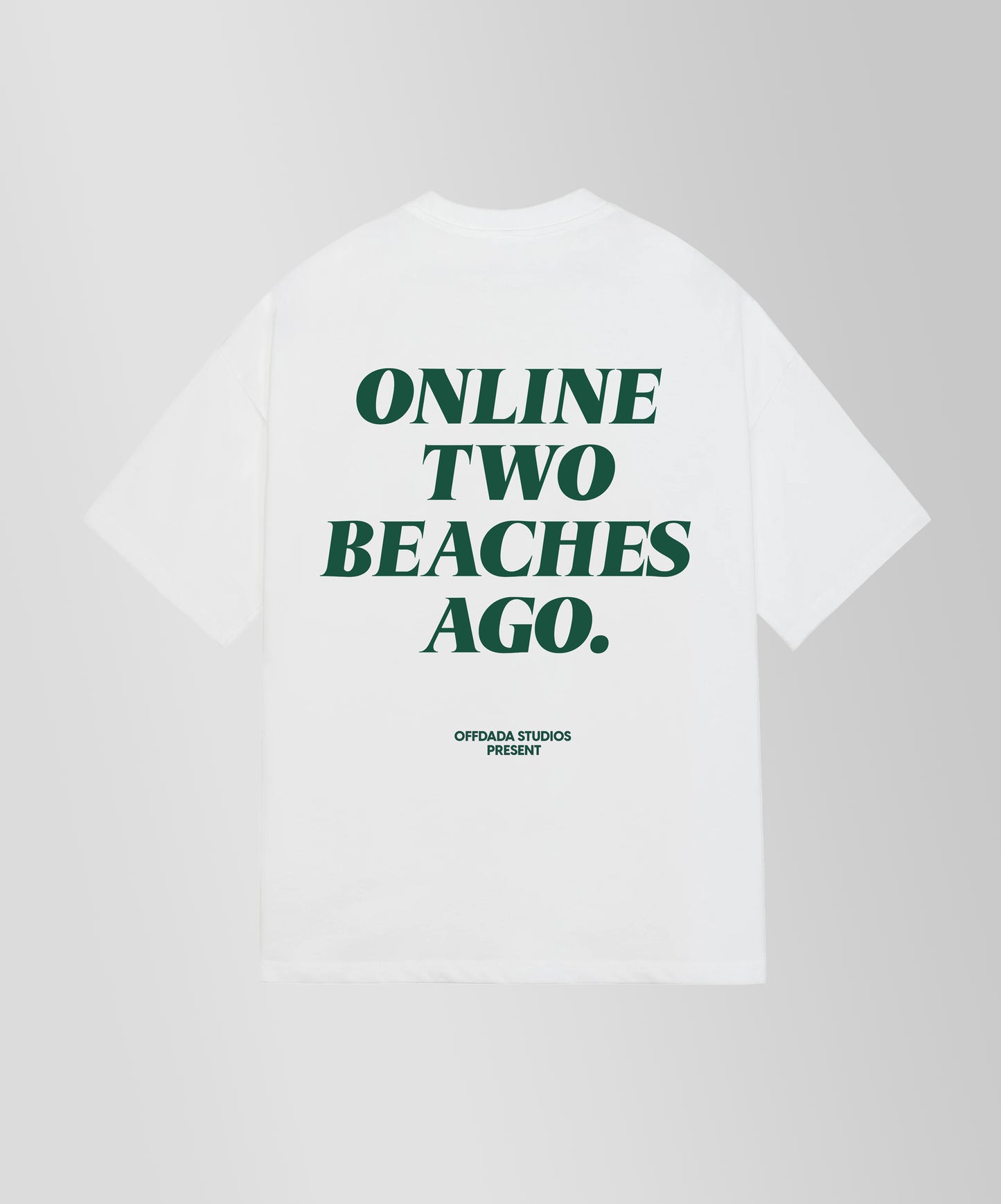 ONLINE TWO BEACHES AGO WHITE TEE