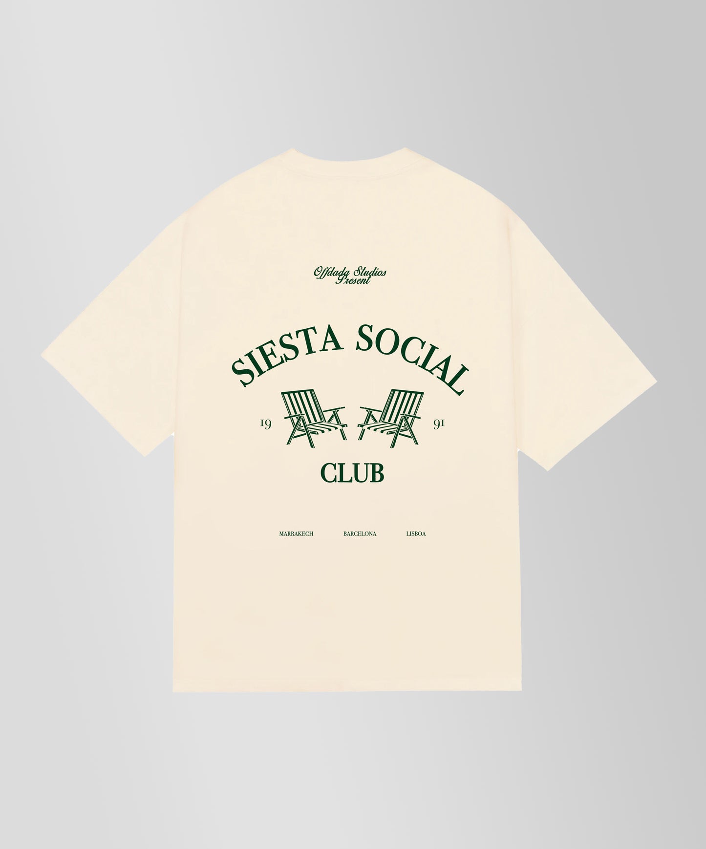 SIESTA SOCIAL CLUB TEE LIGHT APRICOT