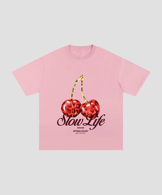 SLOW LIFE TEE PINK