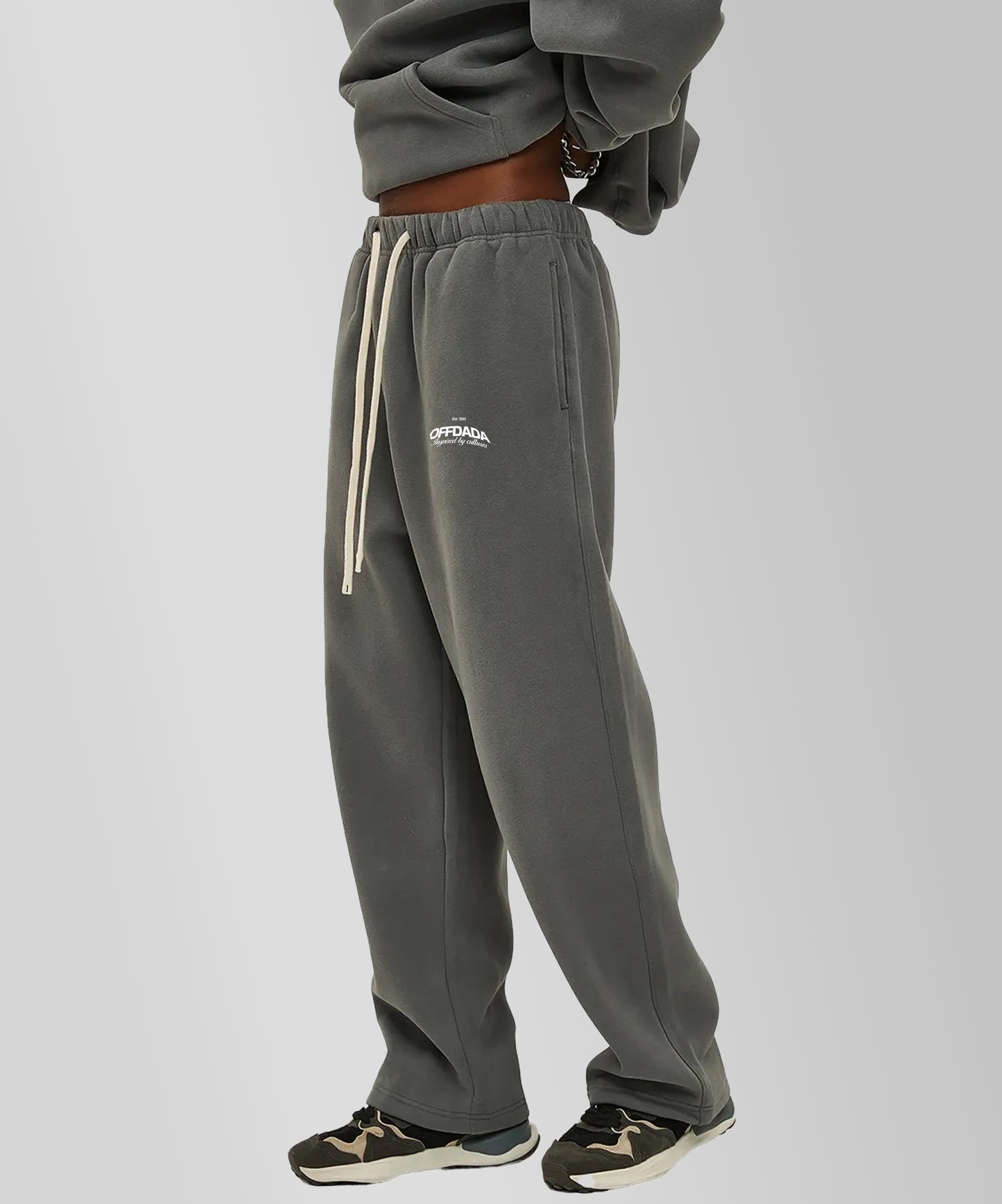 Offdada streetwear unisex fleece sweatpants