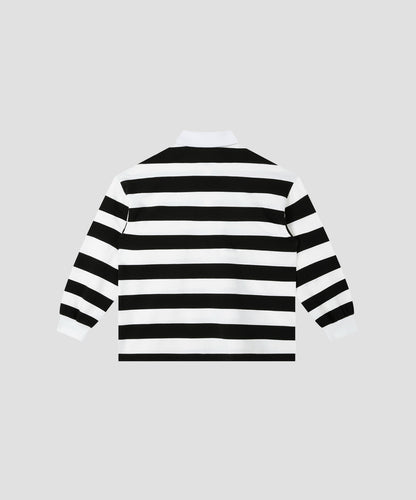 RELAXED FIT ZEBRA POLO SWEATSHIRT